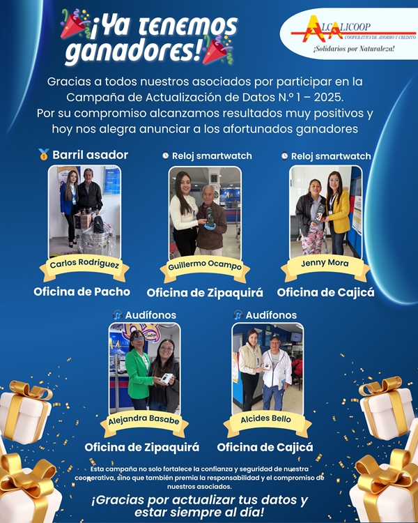 🎉 ¡Felicidades a nuestros ganadores! 🎉