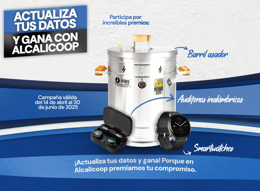 Banner Actualiza tus datos y gana con Alcalicoop